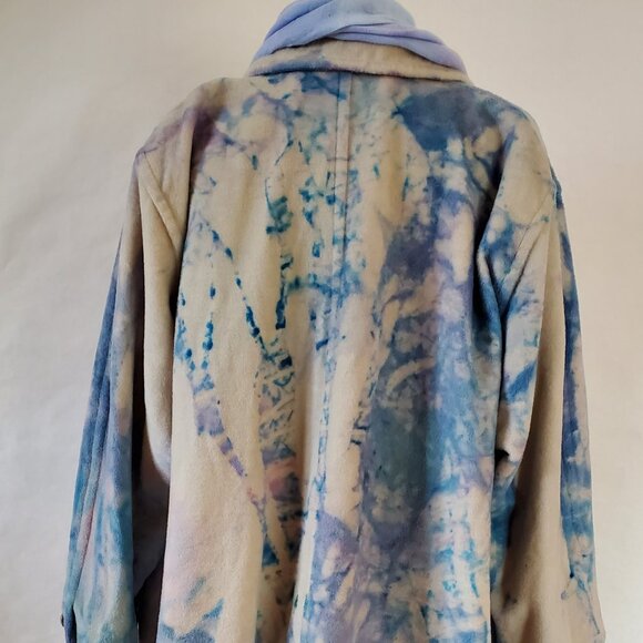 Escada cashmere wool coat long blue purple pink beige XL Large 38 XXL plus size - Picture 6 of 10